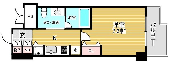 レジュールアッシュ難波ＬＵＸＥの間取り