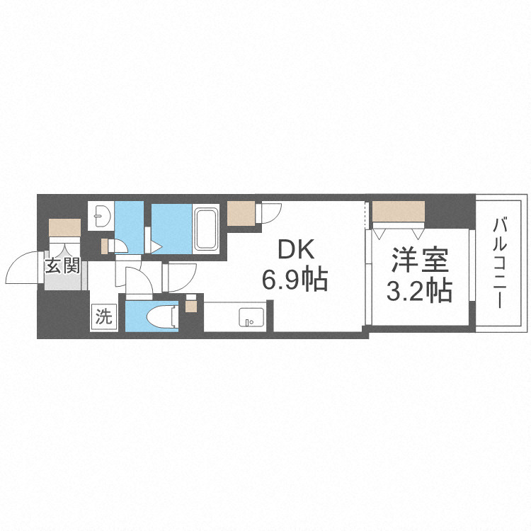 Dimora靭公園の間取り