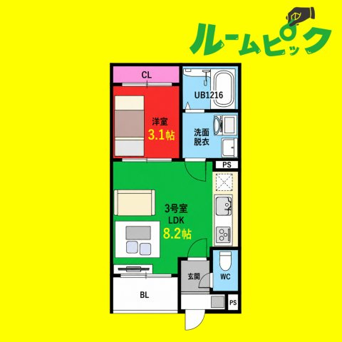 REGALEST道徳　名古屋市賃貸　仲介手数料無料の間取り