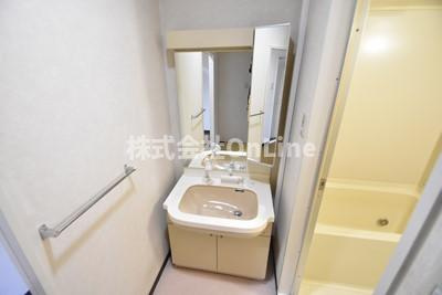 八尾市本町５丁目の賃貸マンションの独立洗面台