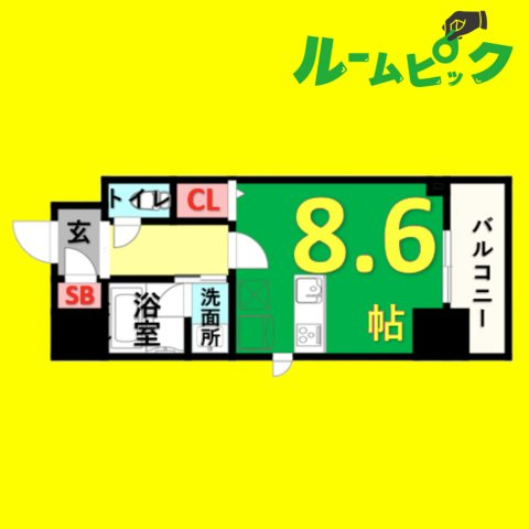 第2金山フクマルビル　名古屋市賃貸　仲介手数料無料の間取り