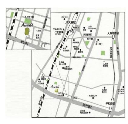 アマヴェル大森の地図