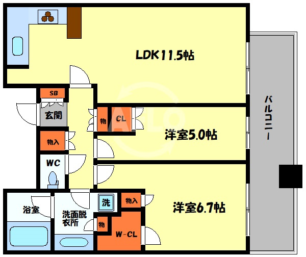 シティタワー西梅田　上福島小学校の間取り|シティタワー西梅田　間取り