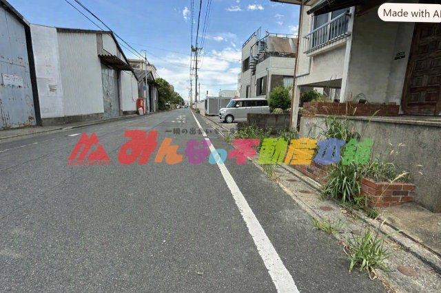 久留米市南２丁目の売地の前面道路含む現地写真