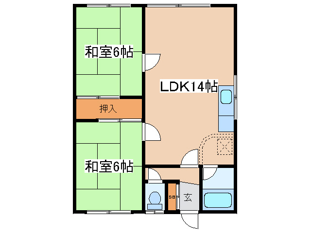 拓穂ハイツ（若葉４－７）の間取り