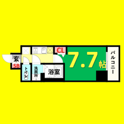 ディアレイシャス尾頭橋　名古屋市賃貸　仲介手数料無料の間取り