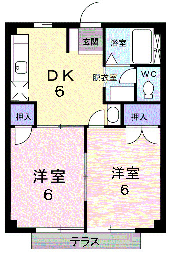 【間取り】 | コーポさくら | 間取図