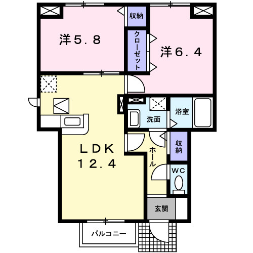 アパートメント　ベティ　Ｂの間取り