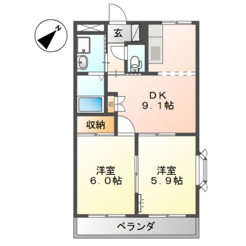 プロニティハウスＫの間取り