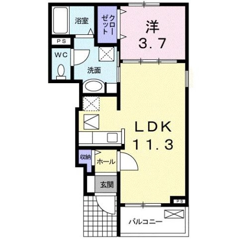フルリール南栄Ⅰの間取り