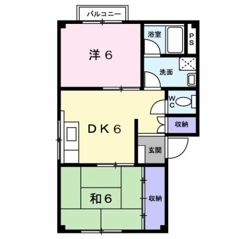 シティハイツ西本Ｂの間取り
