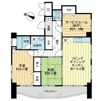 グランドールアサヒの間取り