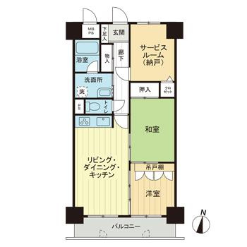 ライオンズマンション楽々園駅前の間取り