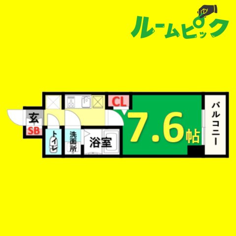 ディアレイシャス尾頭橋　名古屋市賃貸　仲介手数料無料の間取り