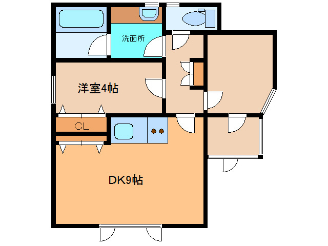 西2条マンションの間取り