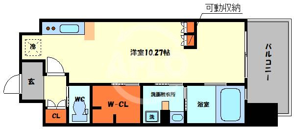 エステムコート大阪・弁天町の間取り|エステムコート大阪・弁天町　間取り