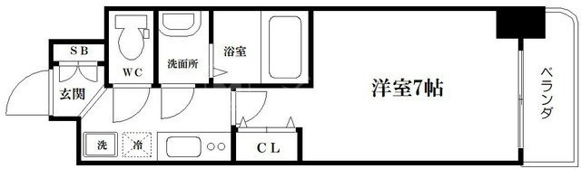大阪市西区新町３丁目の賃貸マンションの間取り