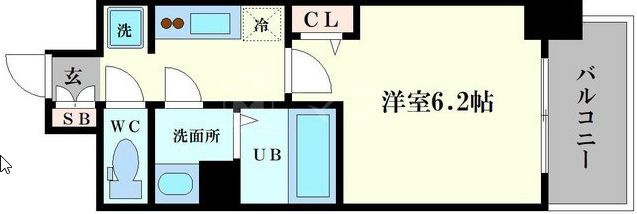 大阪市西区本田４丁目の賃貸マンションの間取り