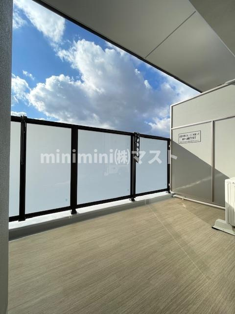 大阪市東成区東小橋２丁目の賃貸マンションのバルコニー