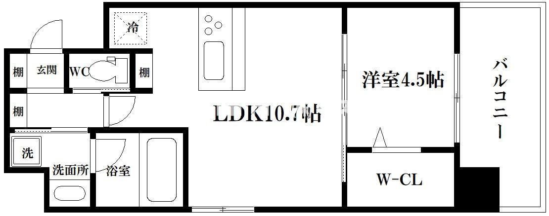 大阪市都島区片町１丁目の賃貸マンションの間取り