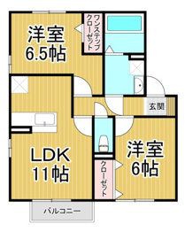 グランボヌール花屋敷 Ａ棟の間取り