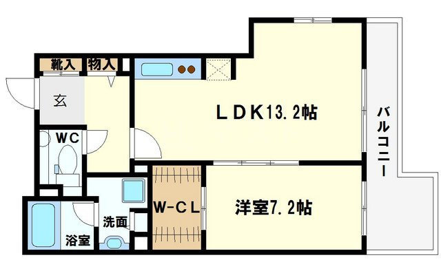 大阪市西区南堀江２丁目の賃貸マンションの間取り