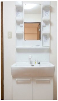 マンション丸保の洗面所