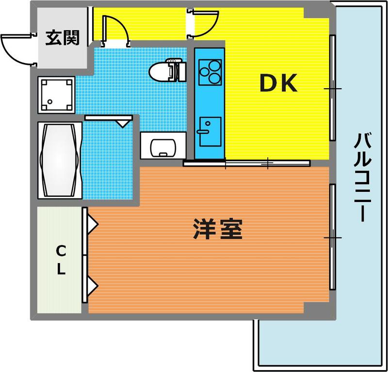 神戸市中央区下山手通５丁目の賃貸マンションの間取り