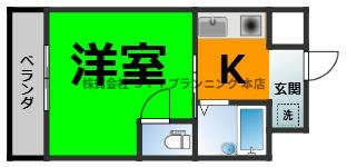 仲介手数料0円！フィレンツェ名駅の間取り