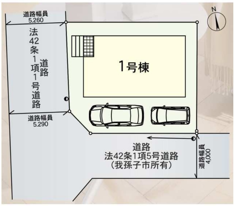 我孫子市中峠新築戸建（中峠第25）の区画図|区画配置図