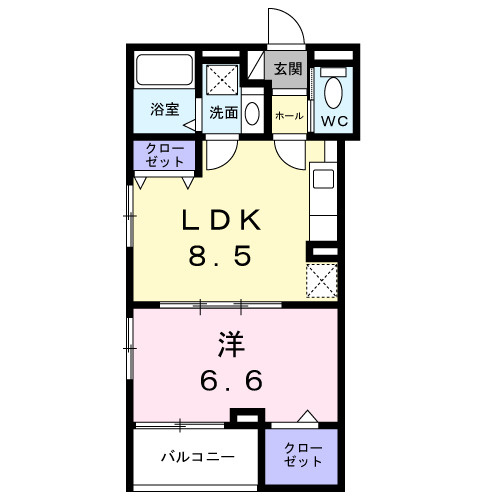 パーチェ　エテルノⅠの間取り