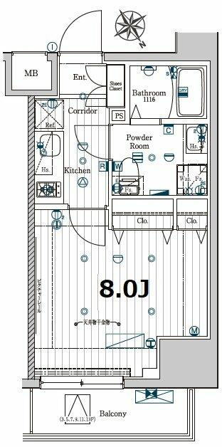 メイクスデザイン門前仲町ＧＡＲＤＥＮの間取り