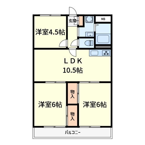 【間取り】 | 大裕ハイツ若松