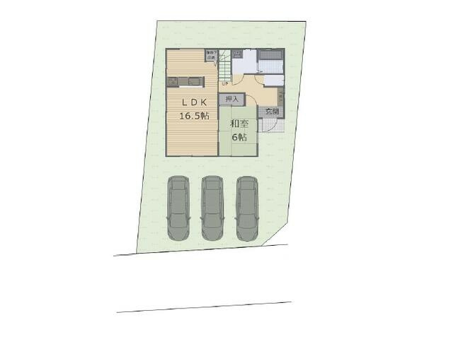 宇都宮市一の沢2丁目　4ＬＤＫ　中古住宅の区画図