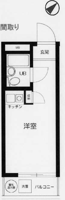 トップ二子玉川第２　分譲賃貸　礼金0　駅近の間取り