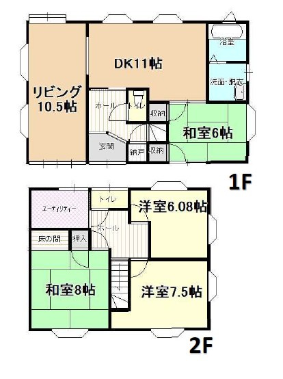 鶴岡市錦町【中古住宅】の間取り|間取り図