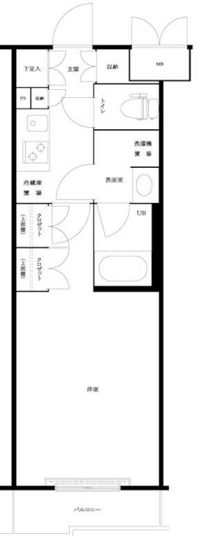 ルーブル三軒茶屋伍番館　分譲賃貸　築浅　駅近の間取り