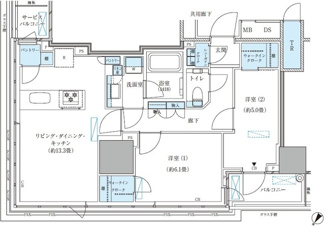 【間取り】 | パークアクシス五反田スカイタワー