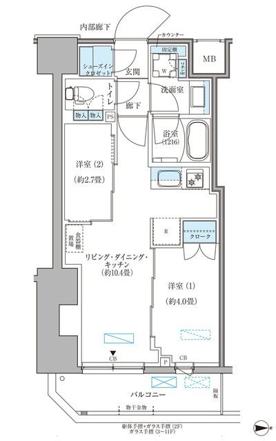 パークアクシス住吉ガーデンスクエアの間取り