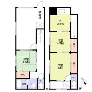 新喜多東貸家の間取り