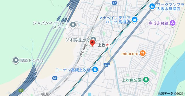 クレイノセントコージア上牧の地図