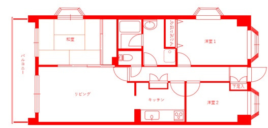 横浜市戸塚区戸塚町の賃貸マンションの間取り