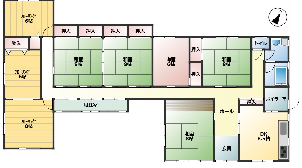 市川町字向谷地前の間取り