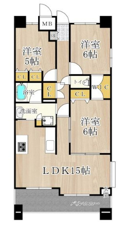 CITY SPIRE桜川Ⅱの間取り