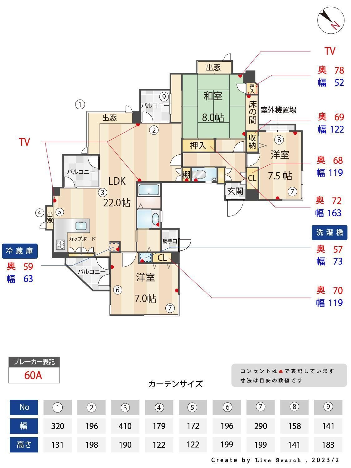 ウェルブライト藤崎の間取り