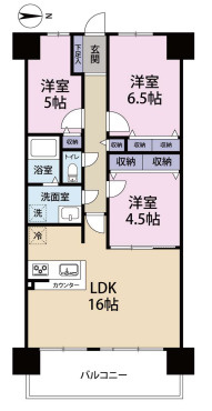 グレーシィ須磨アルテピアⅢ番街2期棟の間取り