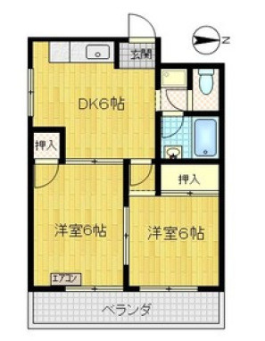 青風ハイツの間取り