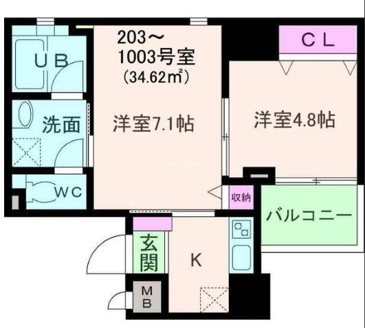 アモーレ本町ウエストの間取り