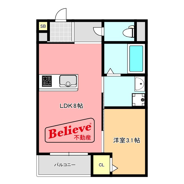 フィーリックス御井町の間取り|使い勝手の良い間取りです♪