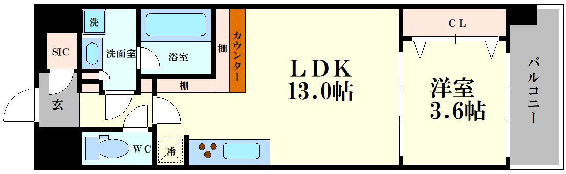 スプランディッド福島WESTの間取り